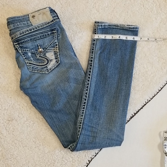 Silver Jeans Tuesday Flap Jeans Sz 26X32 - Picture 2 of 11